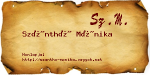 Szánthó Mónika névjegykártya